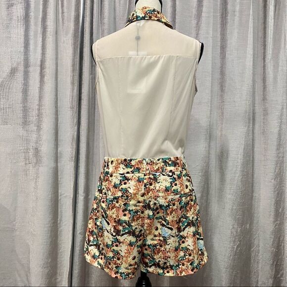 VERO MODA Floral Print & Cream Button Up Romper - Picture 3 of 9